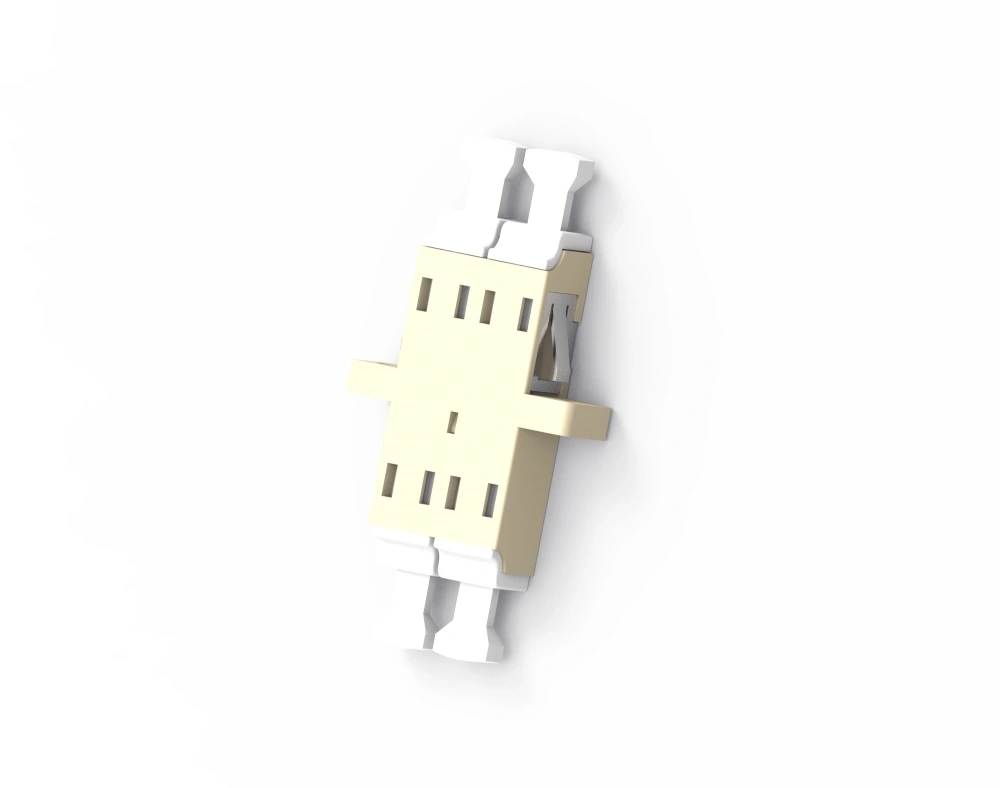 LC Duplex Fiber Optic Adaptor With Flange Without Shutter