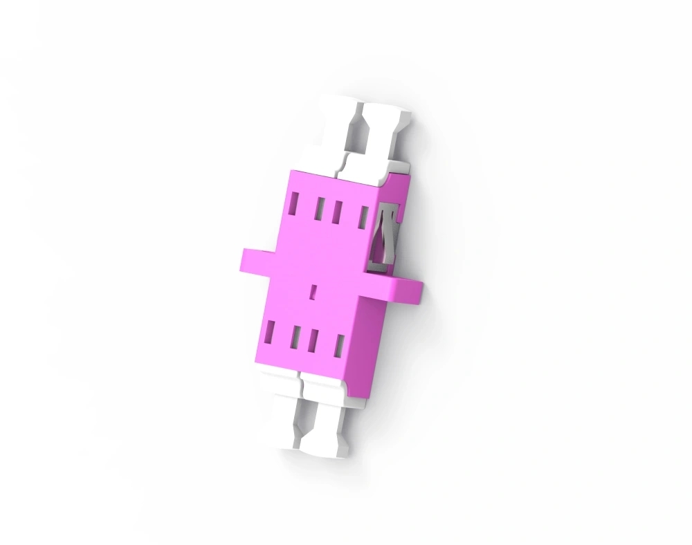 LC Duplex Fiber Optic Adaptor With Flange Without Shutter