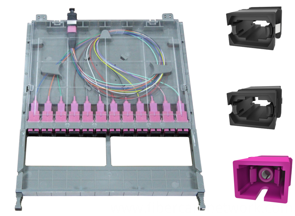 12 Fiber Mtpmpo To Sc Fiber Optic Cassette Png