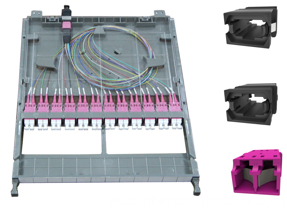 24 Fiber Mtpmpo To Lc Fiber Optic Cassette Png