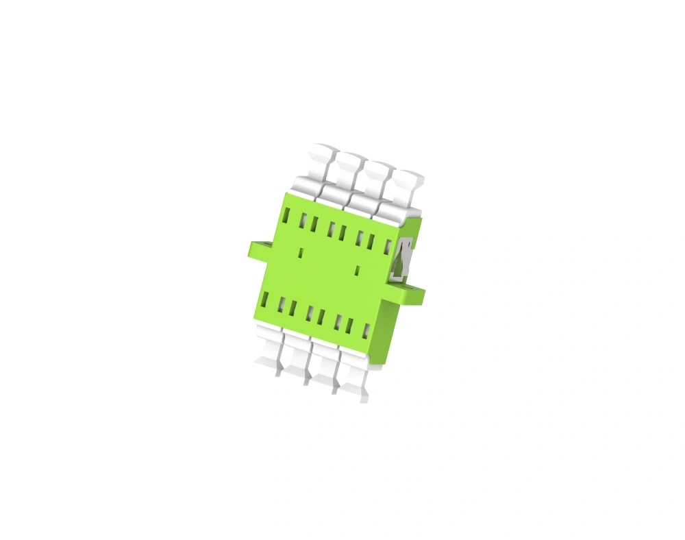 LC Quad Fiber Optic Adaptor With Flange Without Shutter