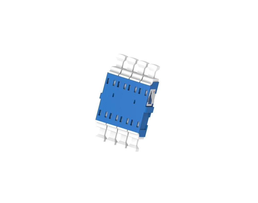LC Quad Fiber Optic Adaptor Flangeless Without Shutter