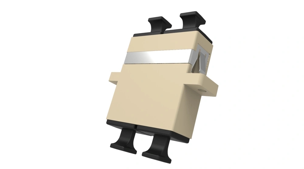 SC Duplex Fiber Optic Adaptor With Flange Without Shutter