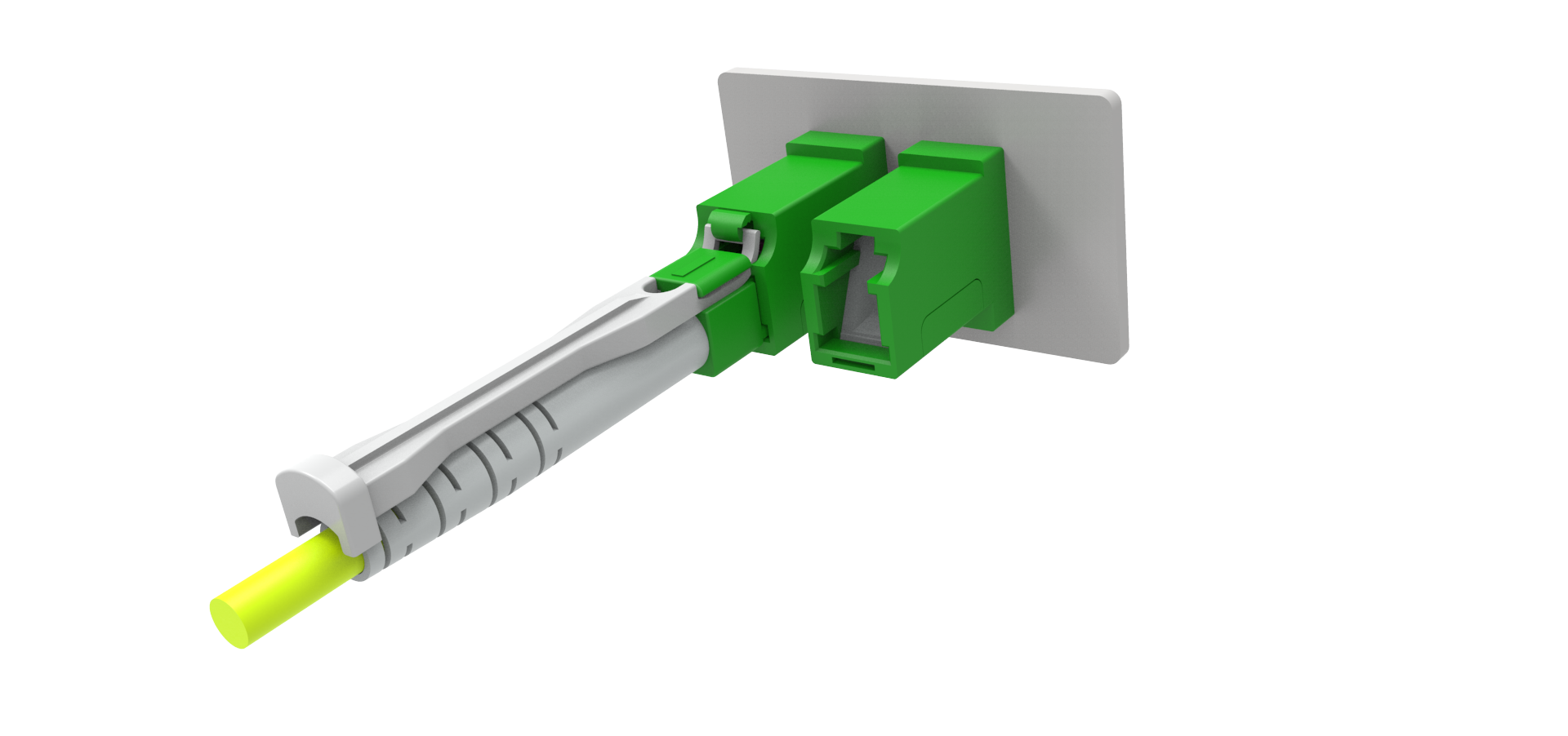 LC Simplex adaptor without flange with shutter