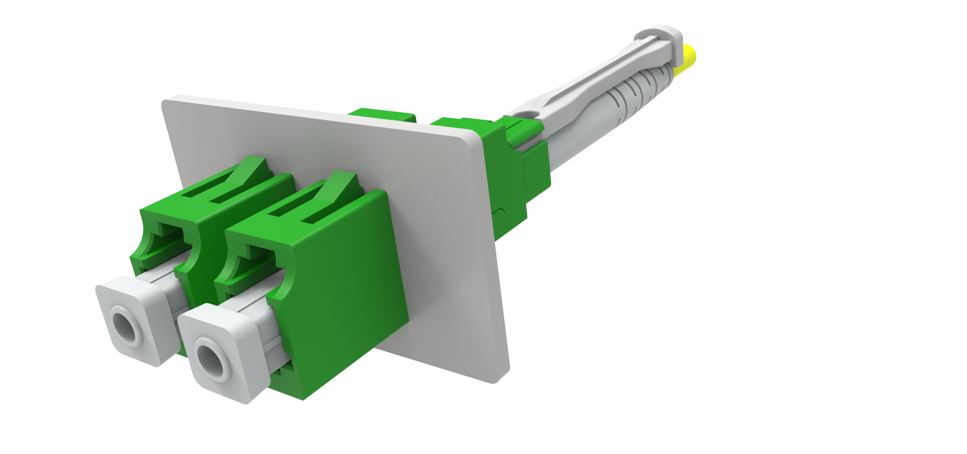 LC Simplex adaptor without flange with shutter