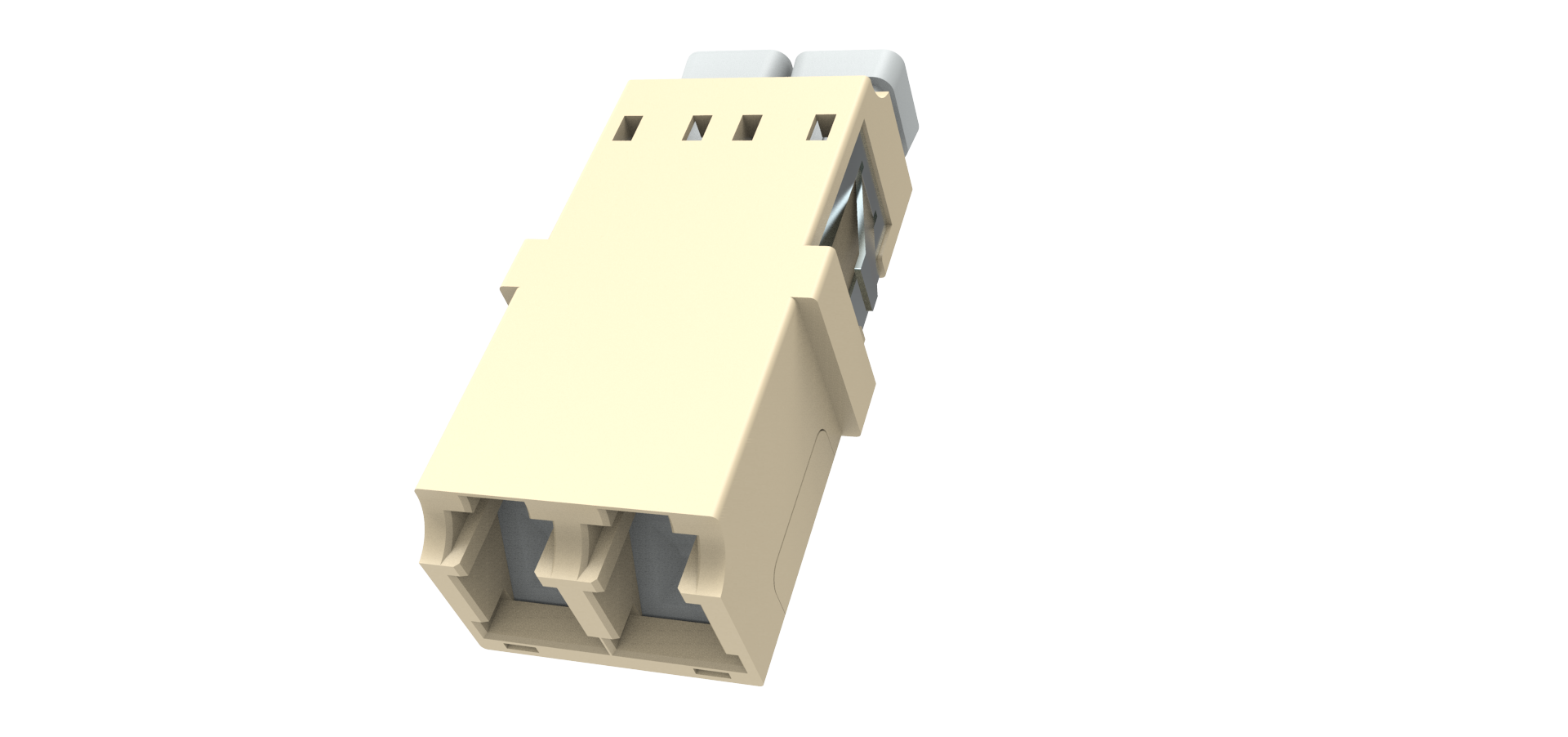LC Duplex adaptor without ﬂange with shutter 14.7mm