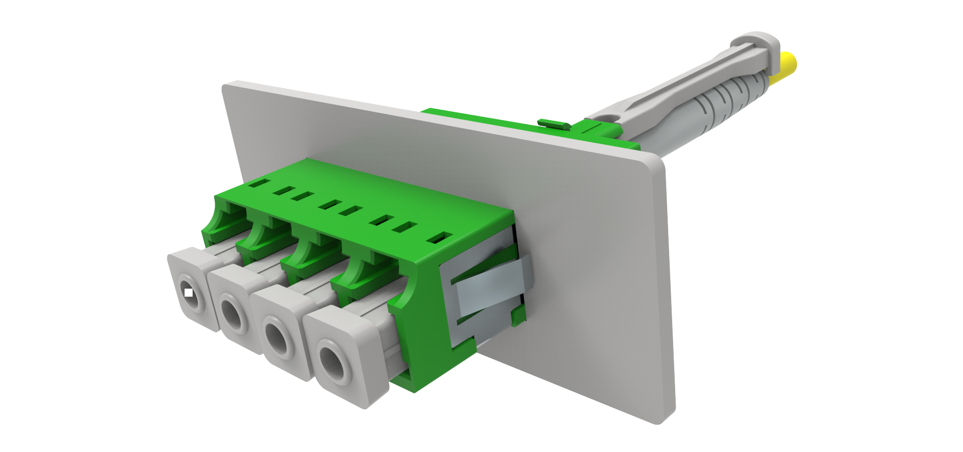 LC Quad adaptor without ﬂange with shutter