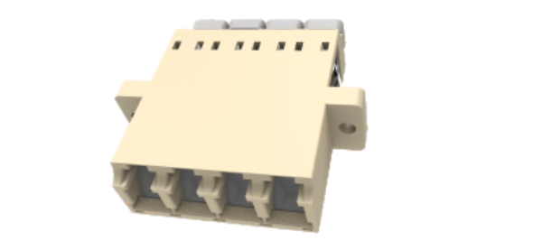 LC Quad adaptor with ﬂange with shutter