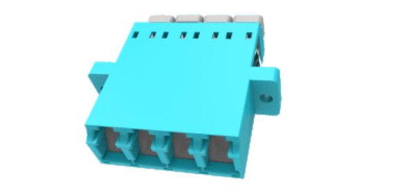 LC Quad adaptor with ﬂange with shutter