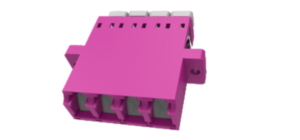 LC Quad adaptor with ﬂange with shutter