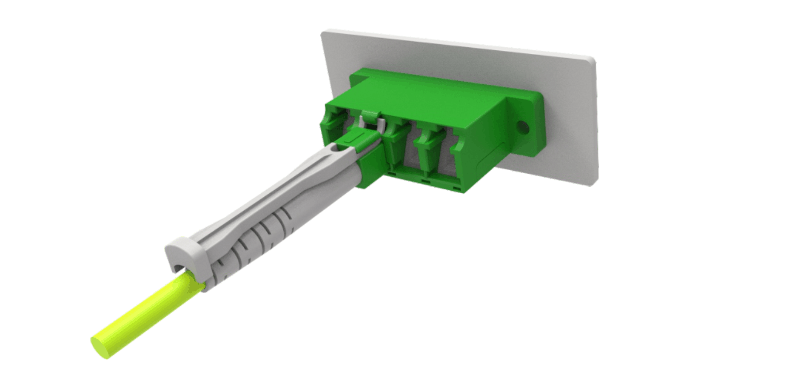 LC Quad adaptor with ﬂange with shutter