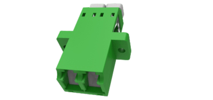 LC Duplex adaptor with ﬂange with shutter