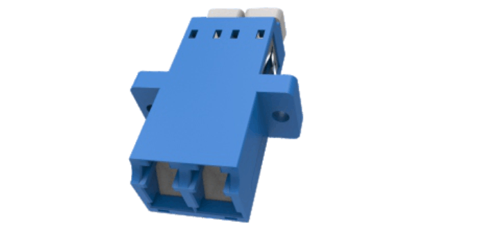 LC Duplex adaptor with ﬂange with shutter