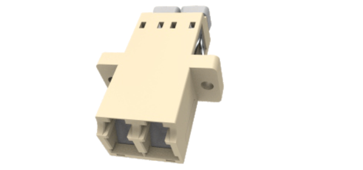 LC Duplex adaptor with ﬂange with shutter
