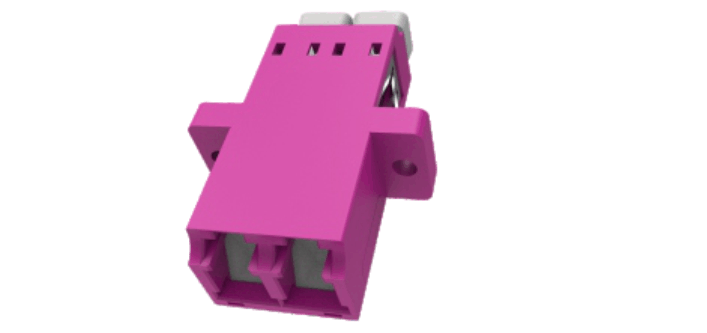 LC Duplex adaptor with ﬂange with shutter
