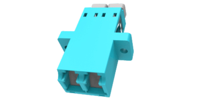 LC Duplex adaptor with ﬂange with shutter