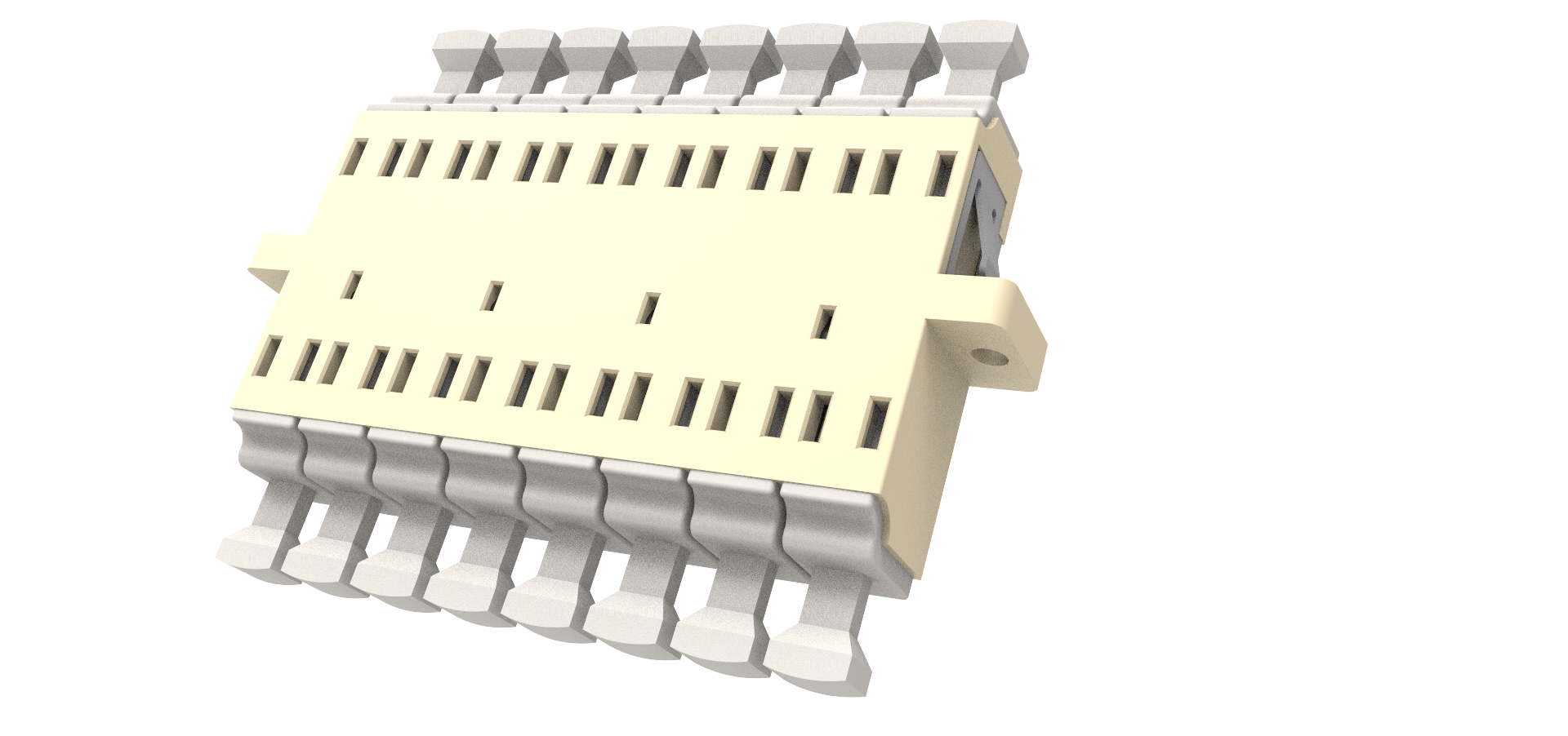 LC 8F High Density Fiber Optic Adaptor